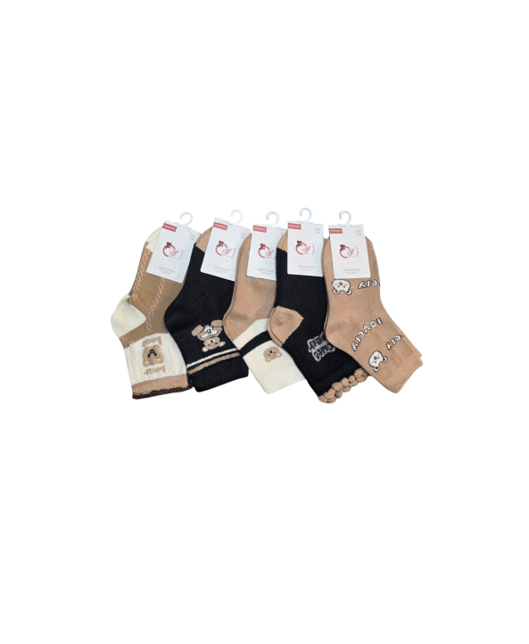 Детски вълнени чорапи 5 чифта C11-1 мечки